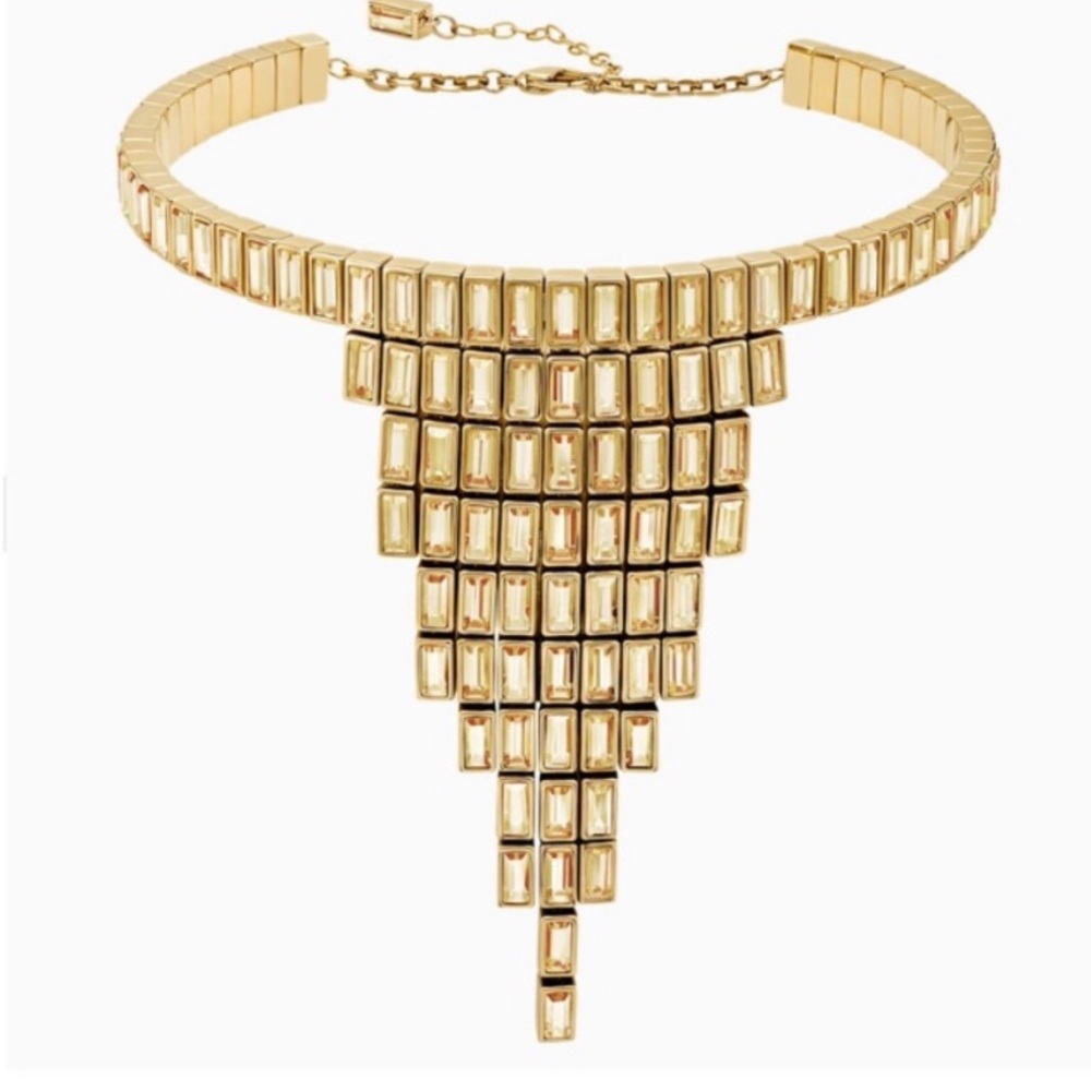 Atelier Swarovski Gold Fluid Azzurro Necklace